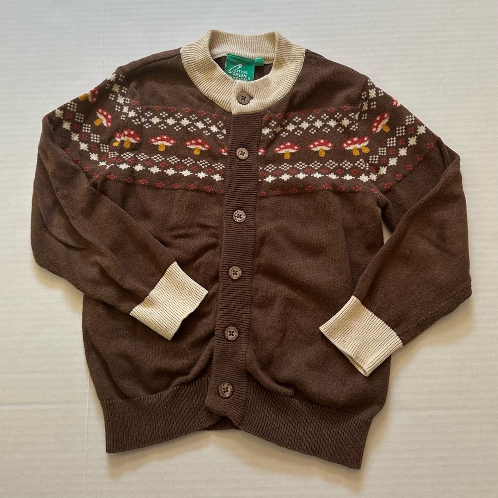 Little Green Radicals Mushroom Cardigan.